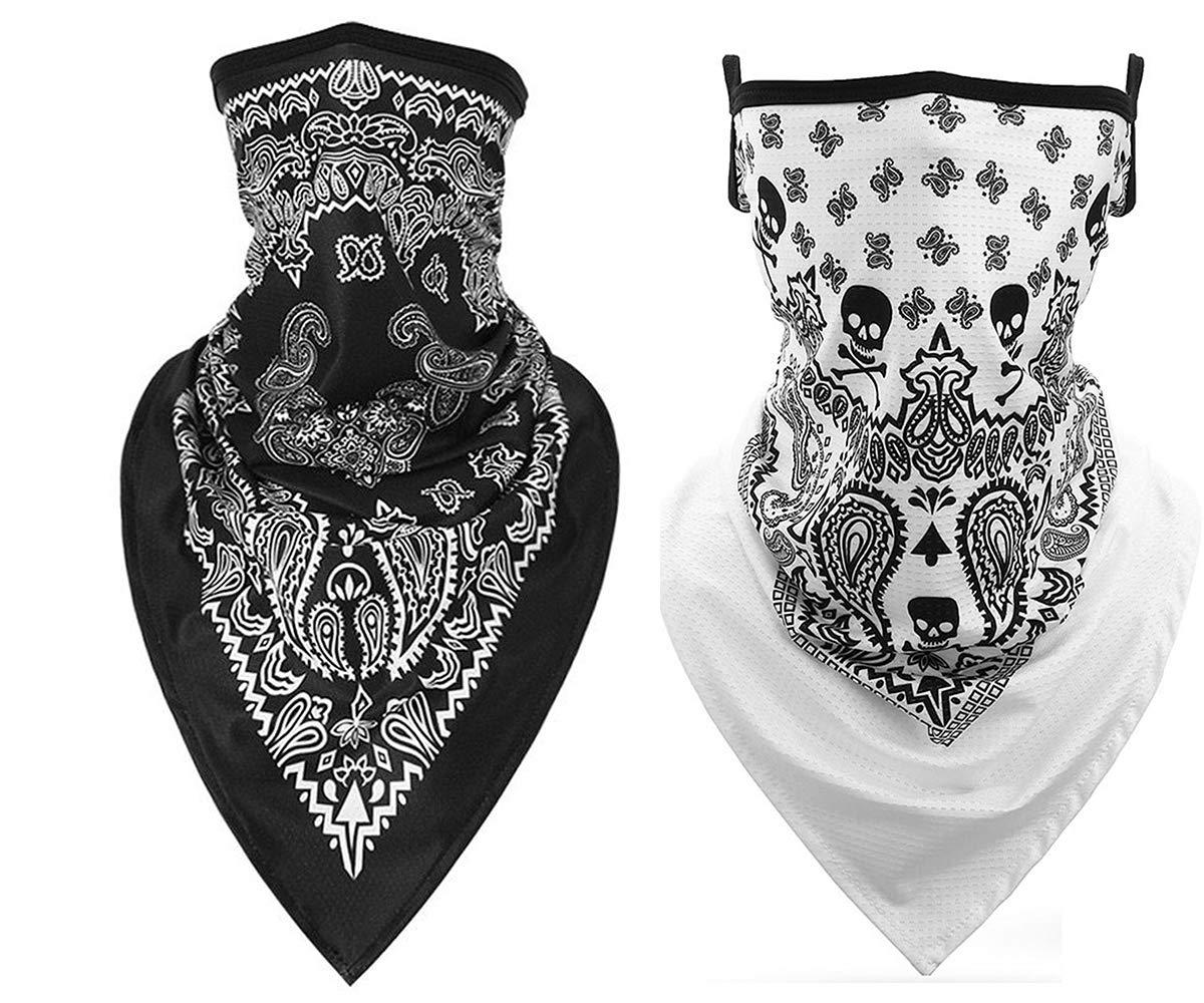 

[Scarf Shack] Unisex Bandana Face Cover Mask Scarf Face Rave 17.7 x 9.3
