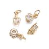 10Pcs/lot Alloy Gold Silver Color Rhinestone Hearts Charms For Earrings Necklaces DIY Love Charms Jewelry  Making Accessories