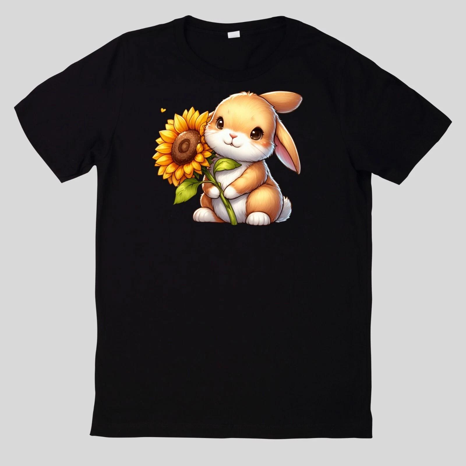 T-Shirt Sonnenblume süßes Tier Baumwolle Fun Spaß Sprüche Lustig Cartoon XL
