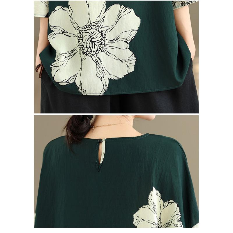 DIMANAF 2026 Summer Plus Size New T-Shirt Women Print Loose Casual O-Neck Casual Lady Tops Tees Shirts Oversize