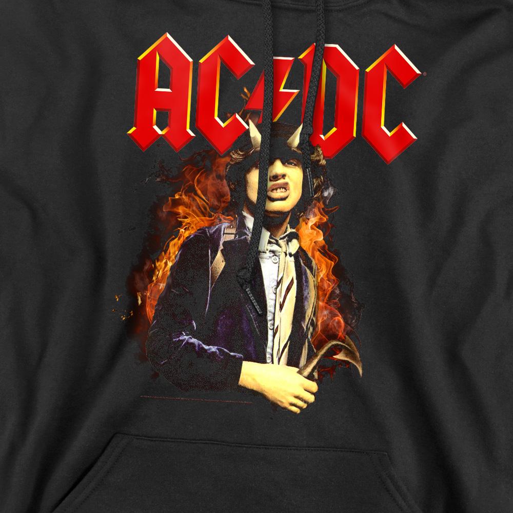 AC/DC Mens Fire And Horns Hoodie