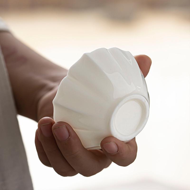 Suede jade white porcelain tea cup ceramic kung fu set host single item art supplies wholesale tea cup tea set kitchen bar