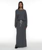 Partimento Woman Pwc Asymmetrical Drawstring Maxi Dress_Charcoal Melange