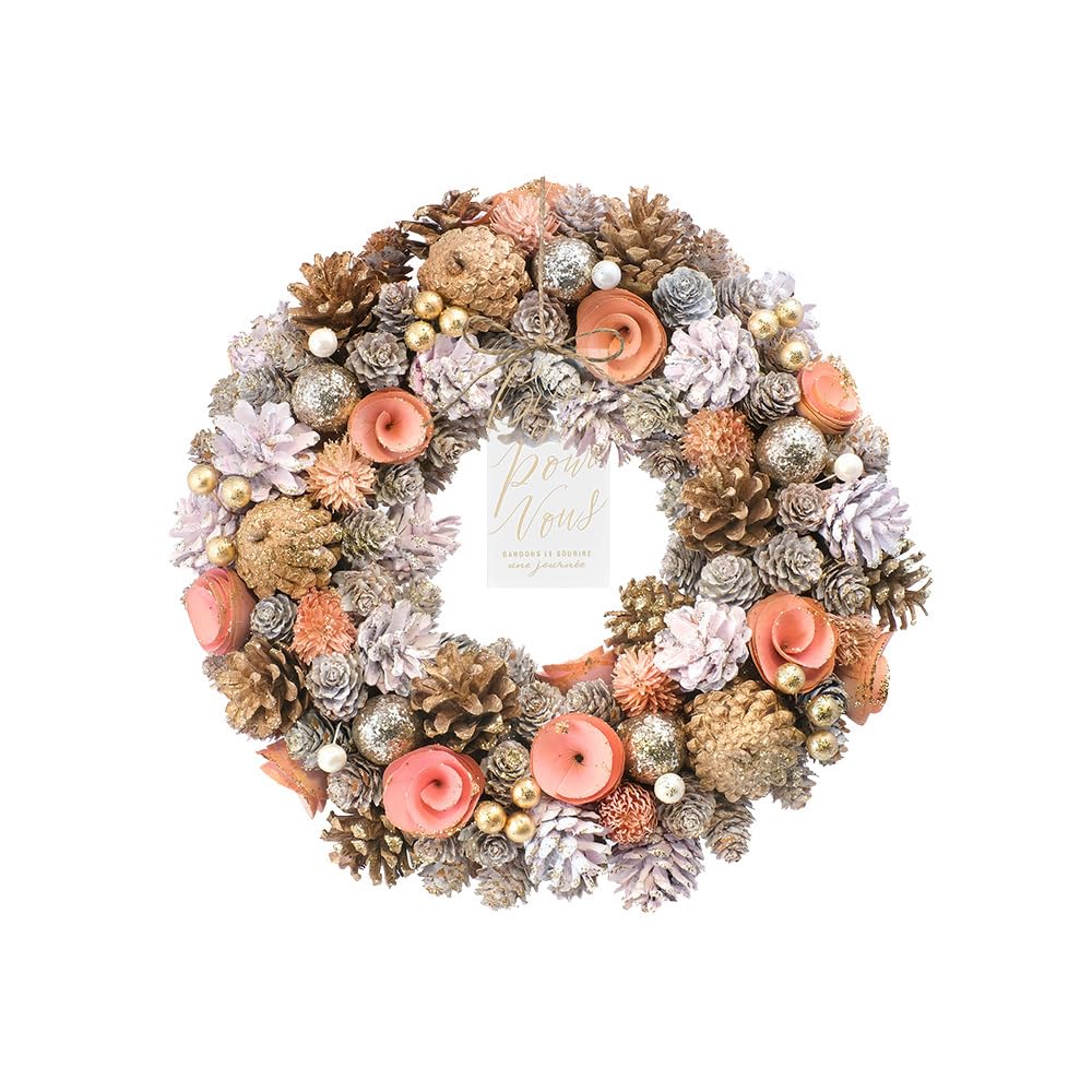 

Green House CM Natural Wreath L Pink Gold CM1633-A