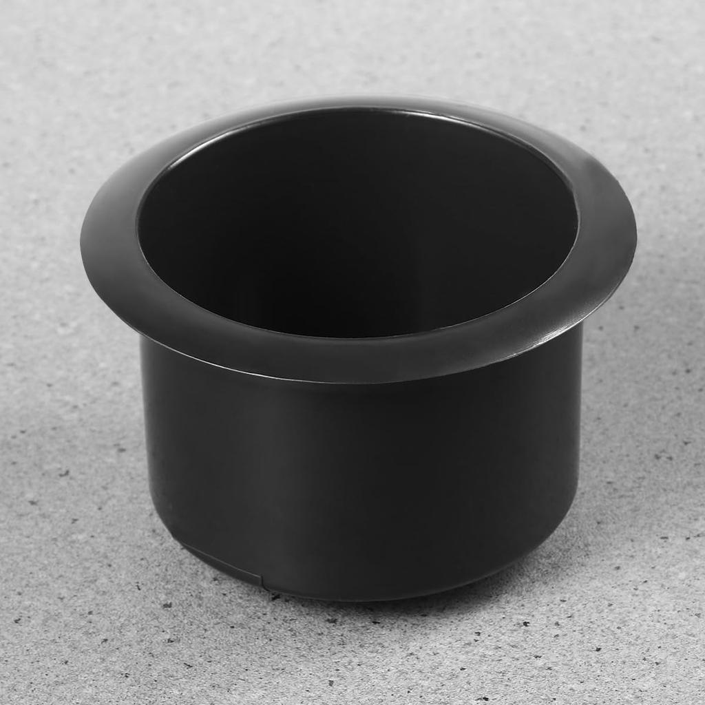DOITOOL 2PCS Plastic Cup Holder Inserts for Car Replacement Drop in Cup Holder for Boat, Truck, Car, Sofa, Recliner, Poker Table (Black, 11x11x7cm)