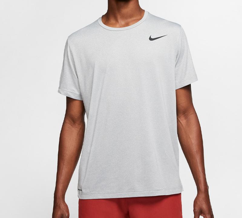 Men's Nike T-Shirts Men's Gray Crew Neck Moderate Straight Fit