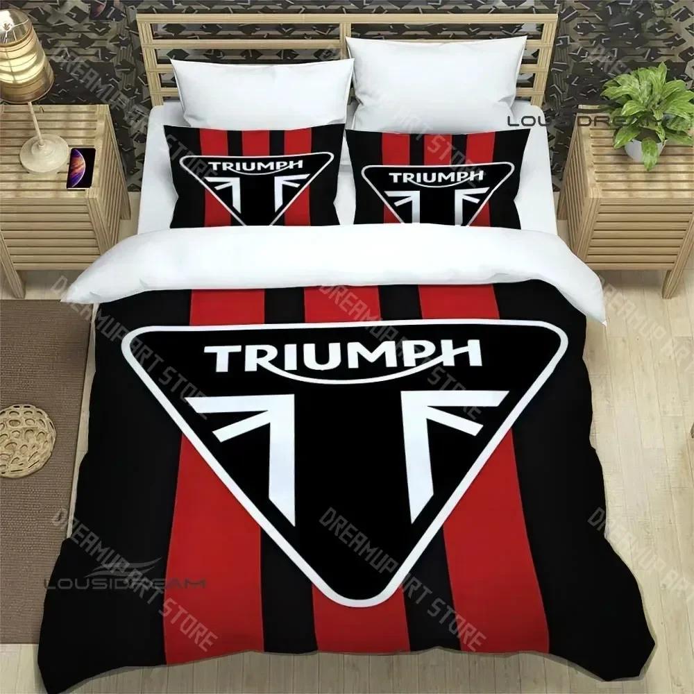 

3D Print T-Triumph logo printed Bedding Sets exquisite bed supplies set duvet cover bed comforter set bedding set luxury EU Single 90x200cm