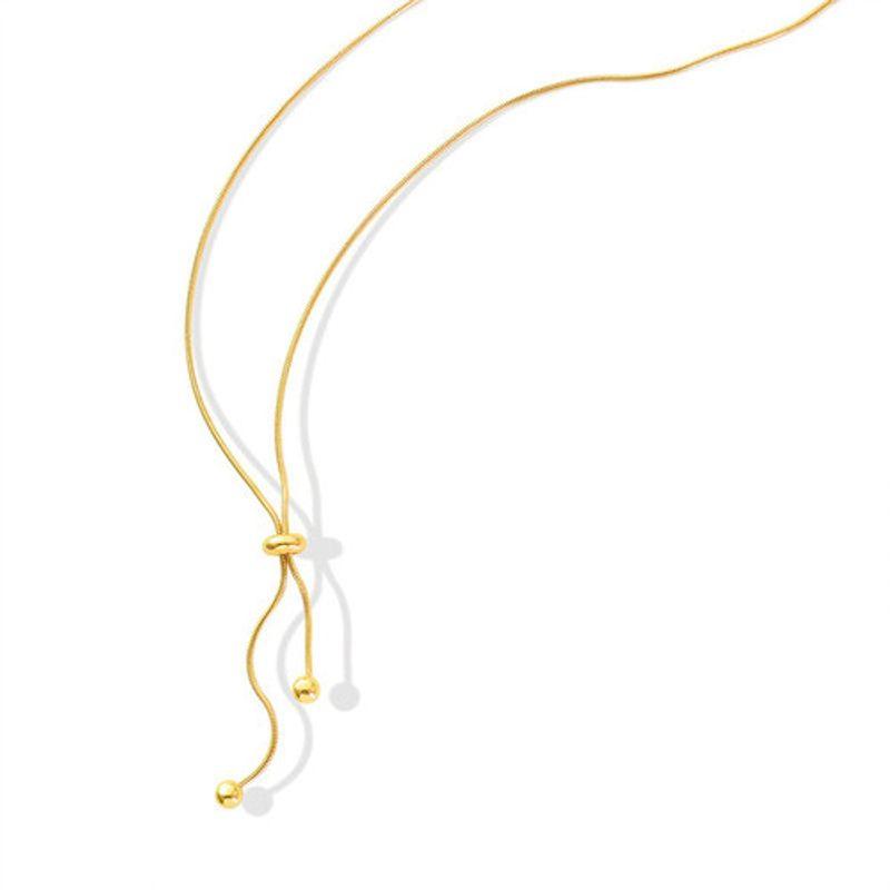 

Necklace Titanium Steel No Fading Fashion Temperament Wild Ins Snake Chain Women s Simple Stainless Steel Long Sweater Chain Gold