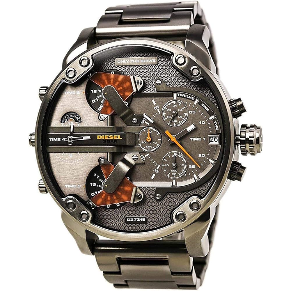 Diesel Mr. Daddy Chrono Quartz Men s Watch DZ7315 Gunmetal Finish