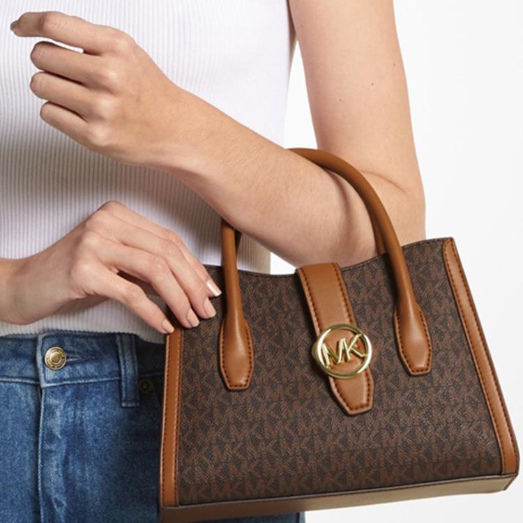 New MICHAEL KORS Gabby Canvas Portable Crossbody Bag Shoulder Bag Small Size Women's Hazelnut Berry 35S3G5GS5B-200