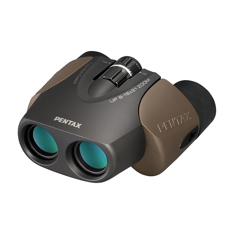 

pentax PENTAX binoculars UP 8-16×21 brown [8x to 16x zoom] [High-quality prism Equipped with Bak4] [Less fatigue/Rubber coat] [Easy to see even for