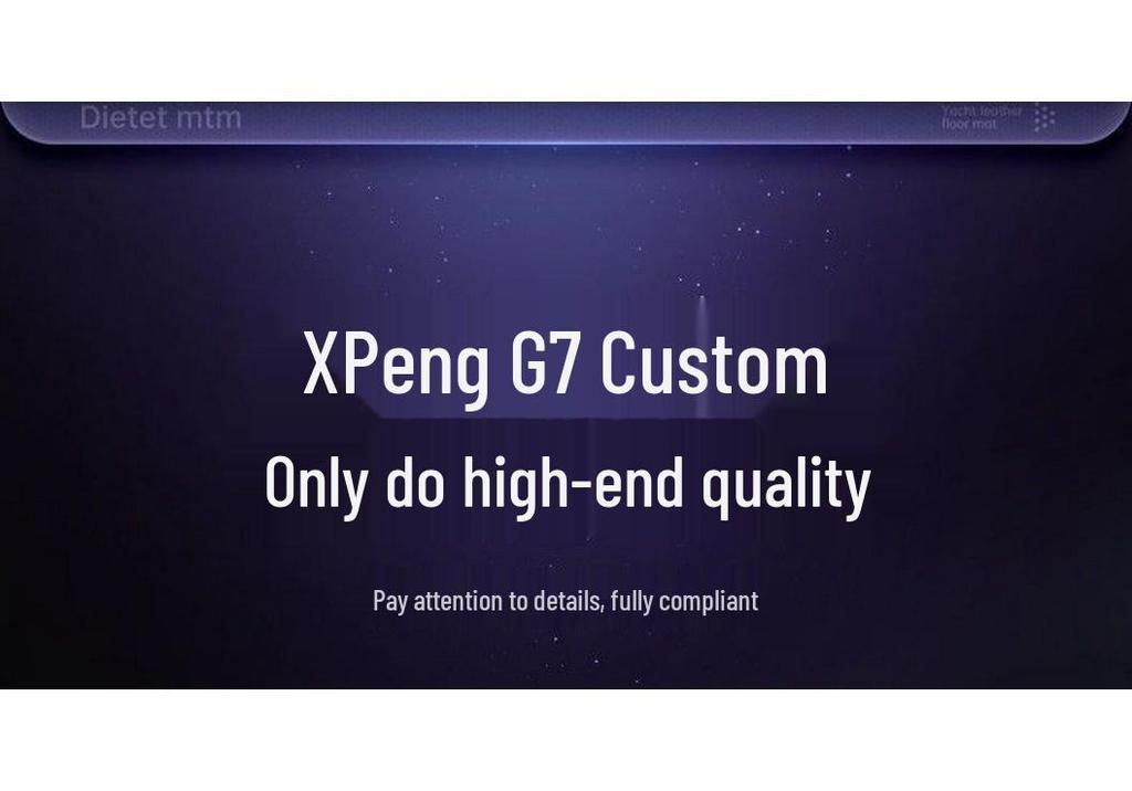 XPeng G7 2025 Five-Seater Car Floor Mats & Carpet Accessories