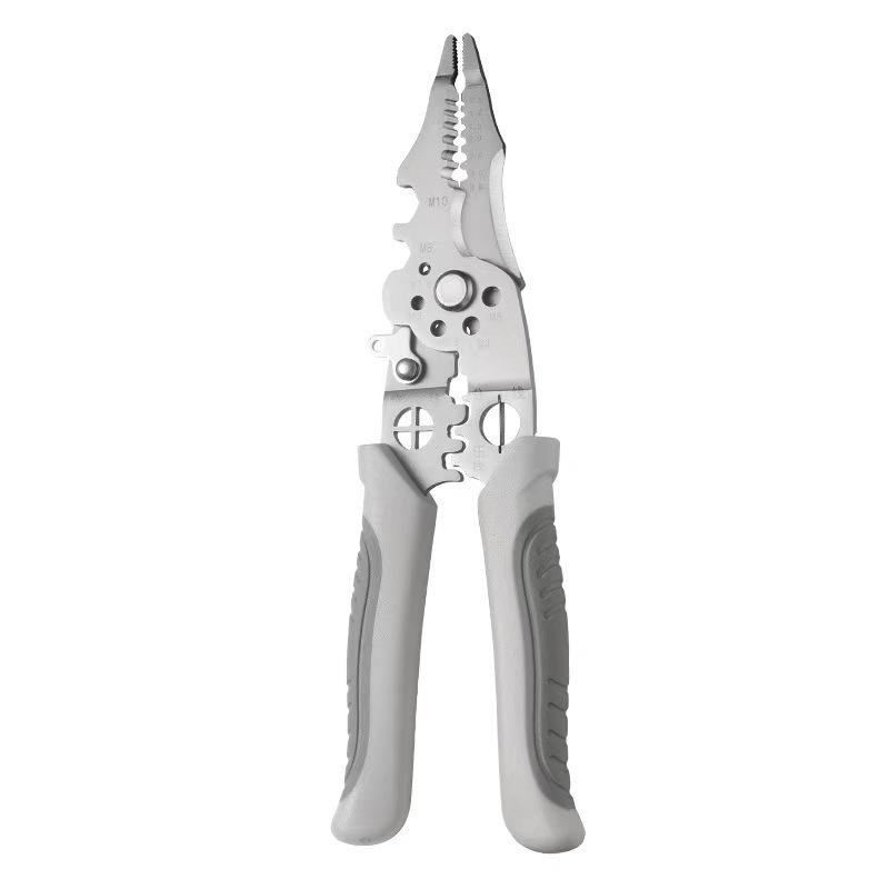 Multifunctional Electrician Wire Stripper & Cutter: Stripping, Skinning, Crimping, and Wrapping with Scissors