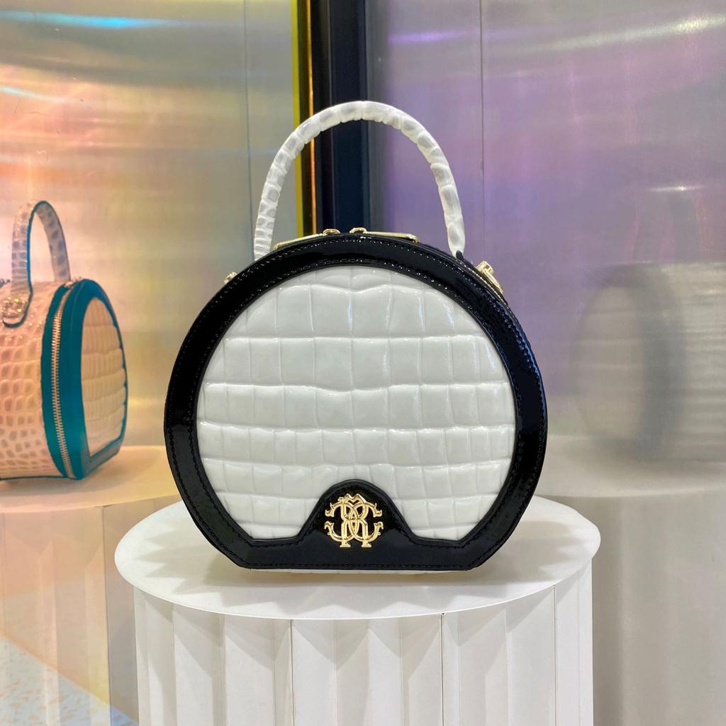Borsa in schiuma per donna vera pelle nuova moda borsa da donna in vera pelle borsa rotonda in vera pelle con motivo coccodrillo