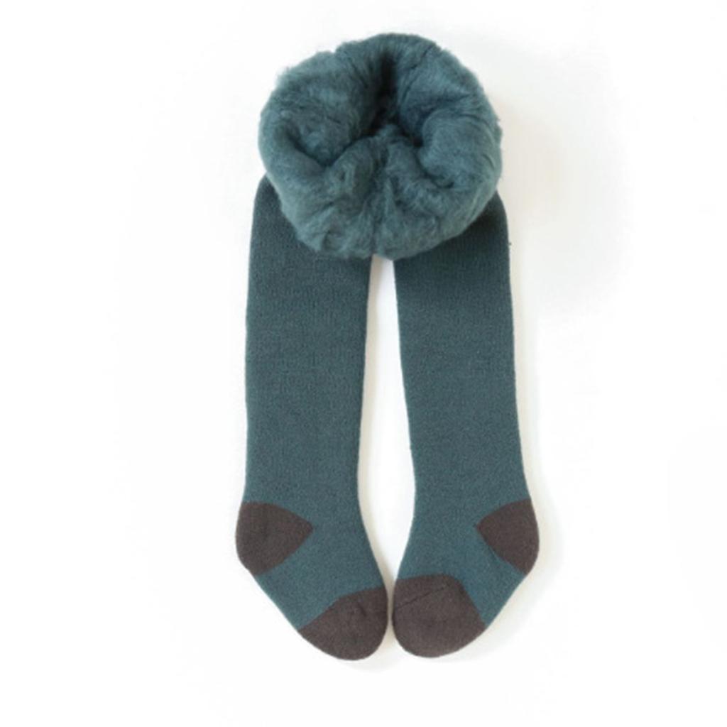 Winter Baby Kids Girls Thickened Lined Warmth Fleece Long Pants Leggings