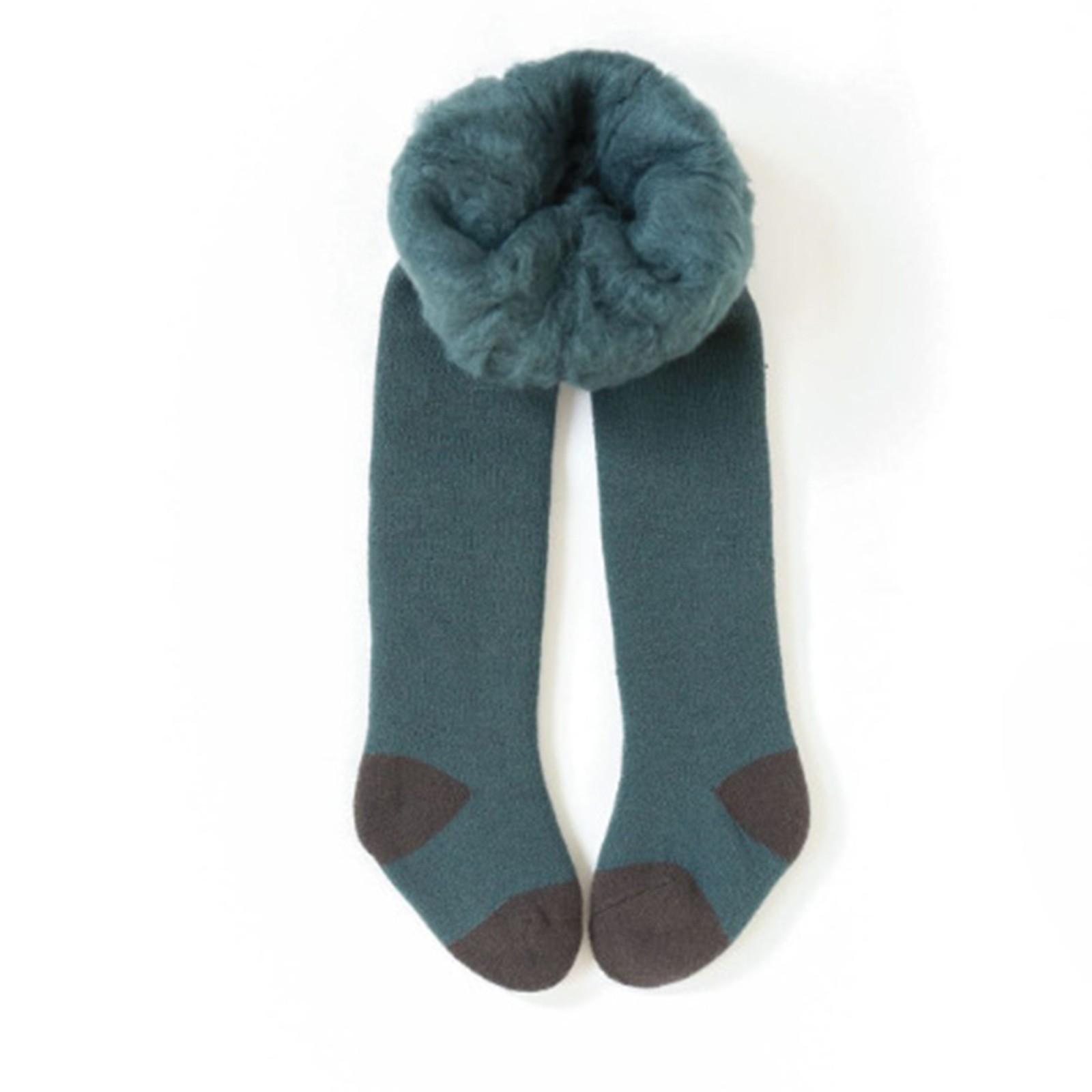 

Winter Baby Kids Girls Thickened Lined warmth Fleece Long Pants Leggings 90 зелений