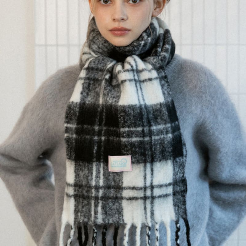 Tatiana Shadow Plaid Wollmischschal MF8127