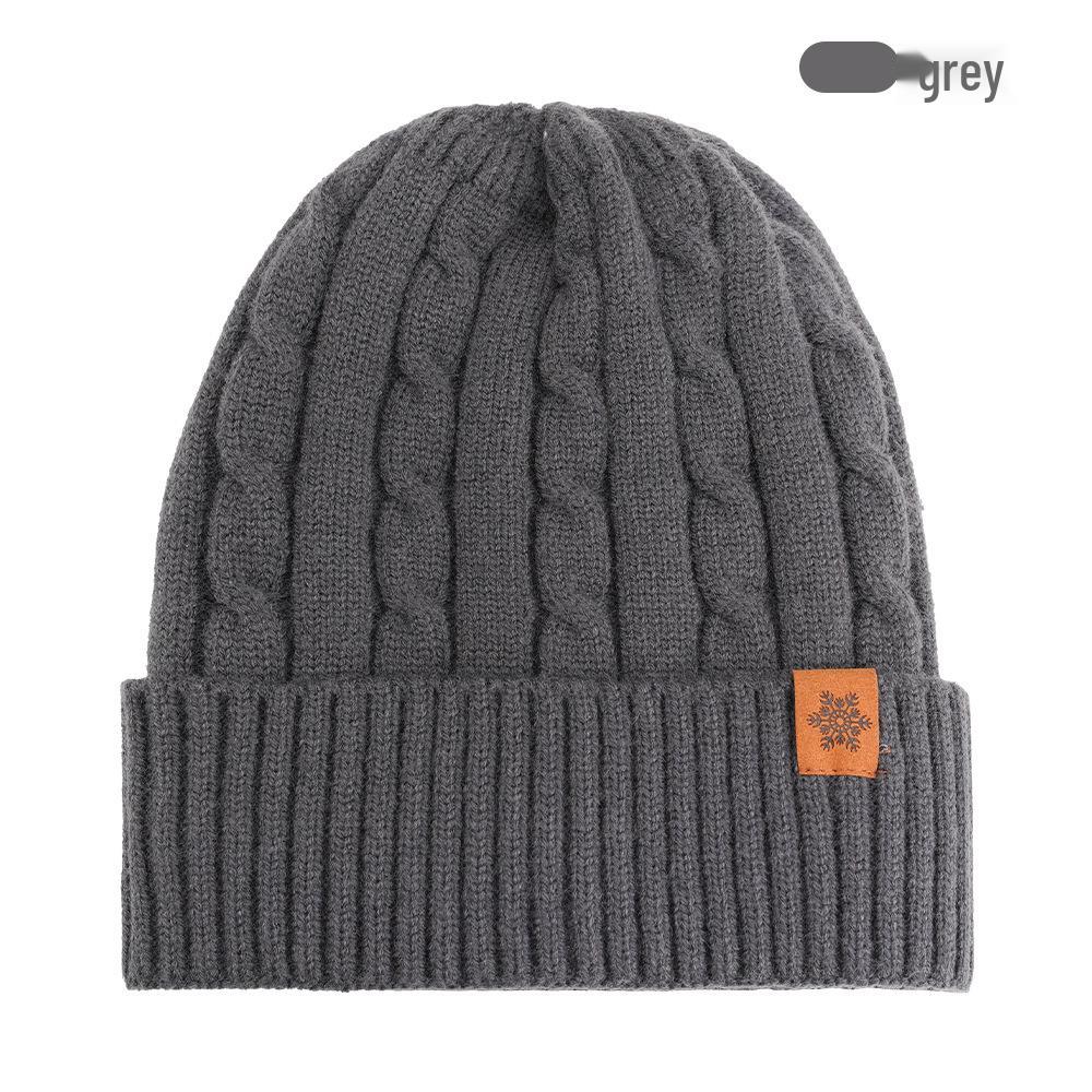 Men's Winter Plus Velvet Knitted Hat, Scarf & Gloves Set - Thick, Cold-Proof for Outdoor Cycling.