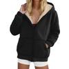 Women Hooded Jacket Casual Zipper Cardigan Loose Sweatshirt Long Sleeve Fashion