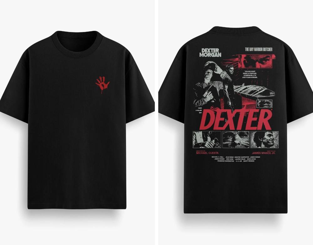 

Винтажная футболка Dexter Классический сериал Криминальное шоу Графическая унисекс футболка S-5XL Унисекс футболка XXXXL