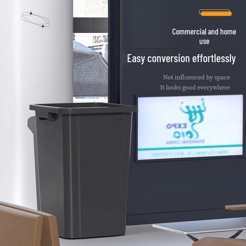 Large Capacity Square Trash Can with Lid