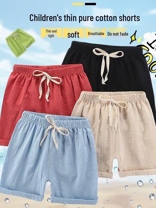 New Summer Cotton Linen Shorts for Kids: Baby and Children’s Outfit for Boys and Girls, Ages 1-9