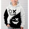 Autumn Comfortable Sports Leisure Long Sleeved Pullover Hooded Sweatshirt Children Creativity Fun Patterns Loose Versatile Pocketless 3d Hoodies