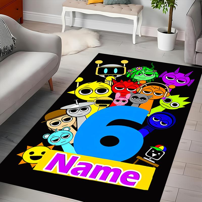 Custom personalization Sprunki themed Area Rug - Perfect For Kitchen, Bathroom,Laundry Room Decor Large Size Available,Gift All Seasons