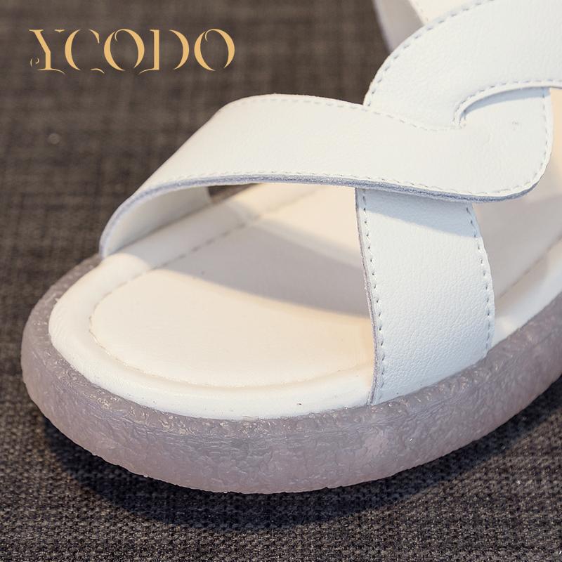 Women's Summer Natural Leather Fabric Non-slip Soles Fashion Comfortable Sandals