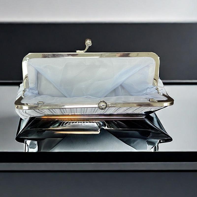 Elegant Women's Pleated Crossbody Clutch for Evening Events