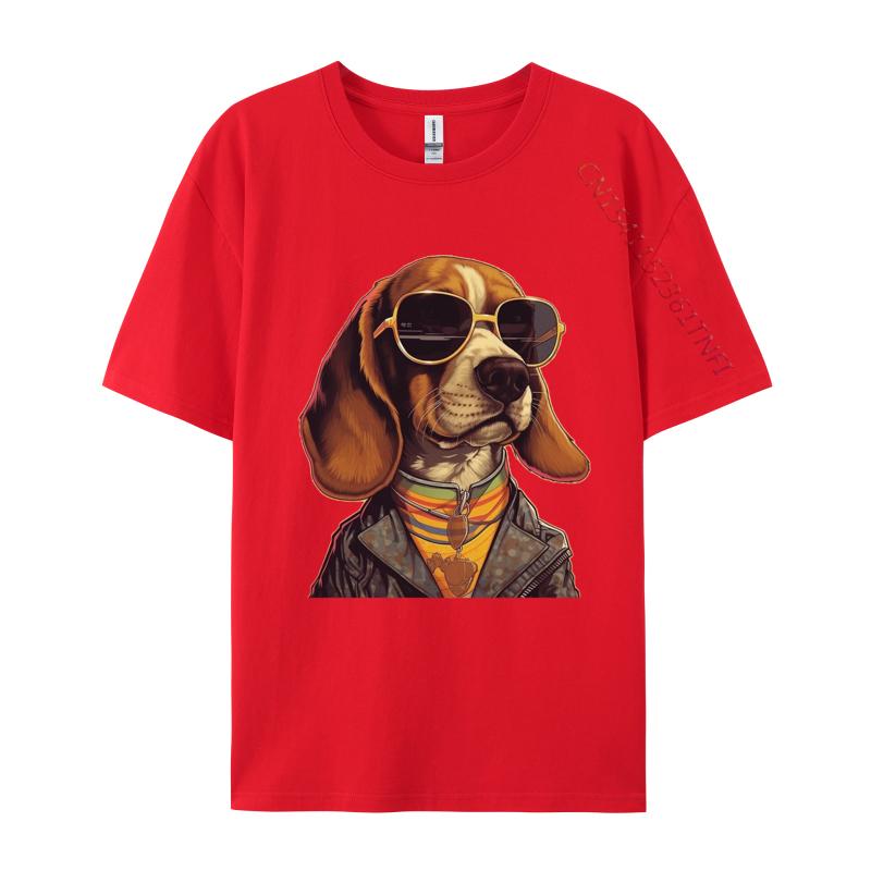 Old School Beagle Tshirt Simple Style Oversize Printed Tee Shirt Mens Cotton Cute Tshirt Luxury T Shirt