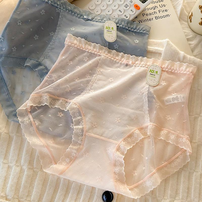 Plus Size Women's Summer Slim New Comfortable Lace Breathable High Waist Panties