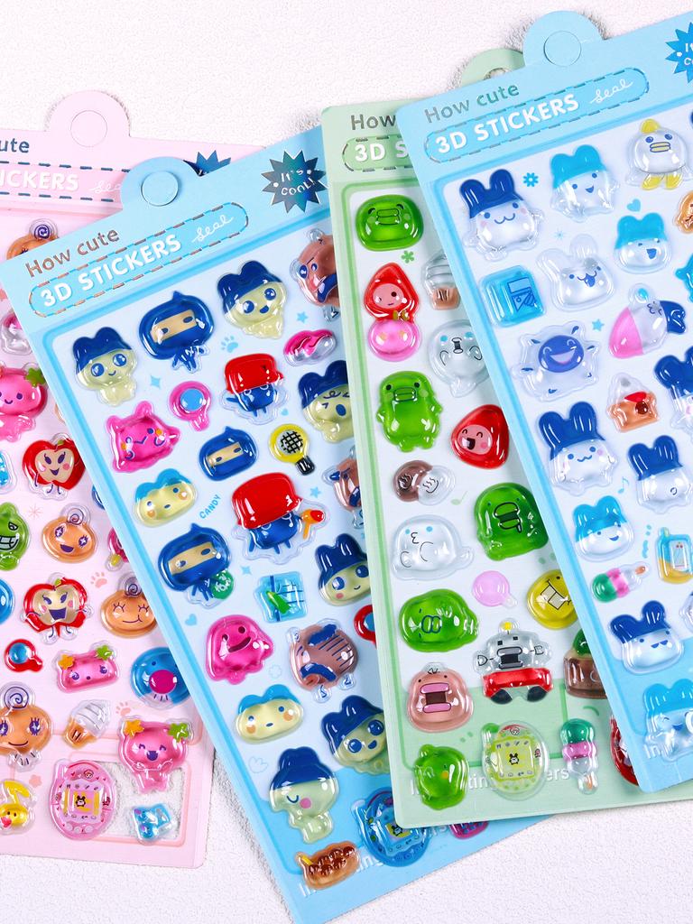 Japanische 3D-Prägeaufkleber, kreative DIY-Tieraufkleber und Comic-Aufkleber in hoher Qualität, geeignet für die Verwendung in Planern