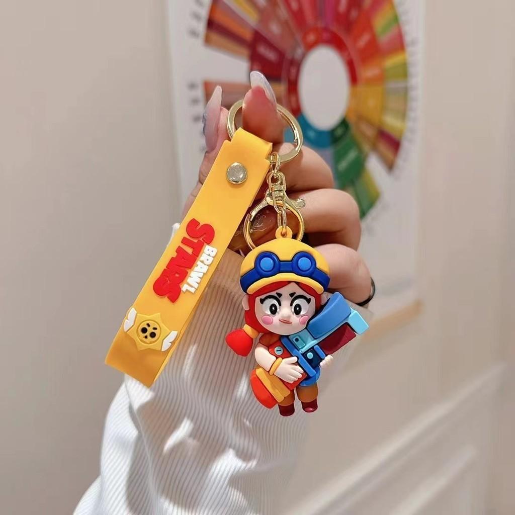 Cute Cartoon Silicone Keychain For Car Keys Brawl Stars Nita Jessie Bea Spikey Paddy