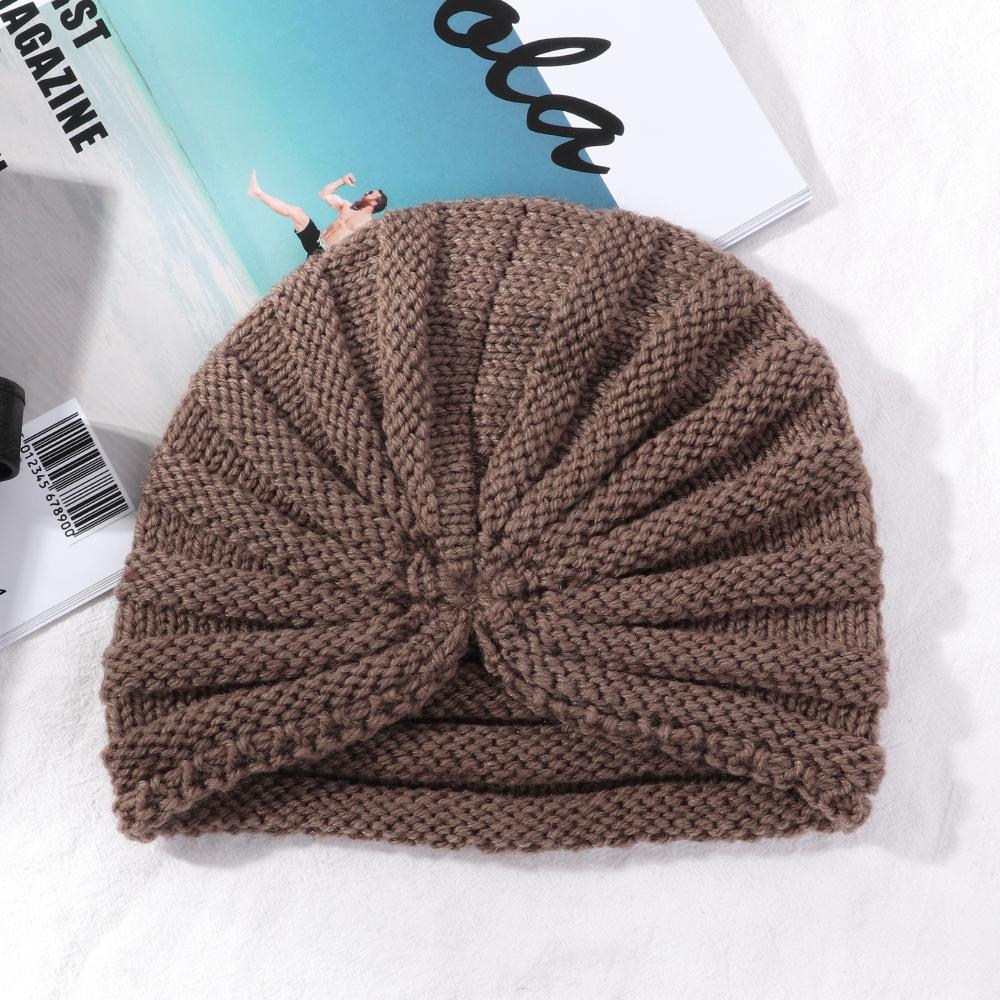 New Fashion India Hat Autumn Winter Crochet Turban Head Wraps Knitted Hat Cap Headdress
