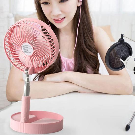 Trådløs Sammenleggbar Vifte med Fjernkontroll Sterk Luftstrøm Lav Støy Energisparende Oppladbar Justerbar Høyde Kjølevifte