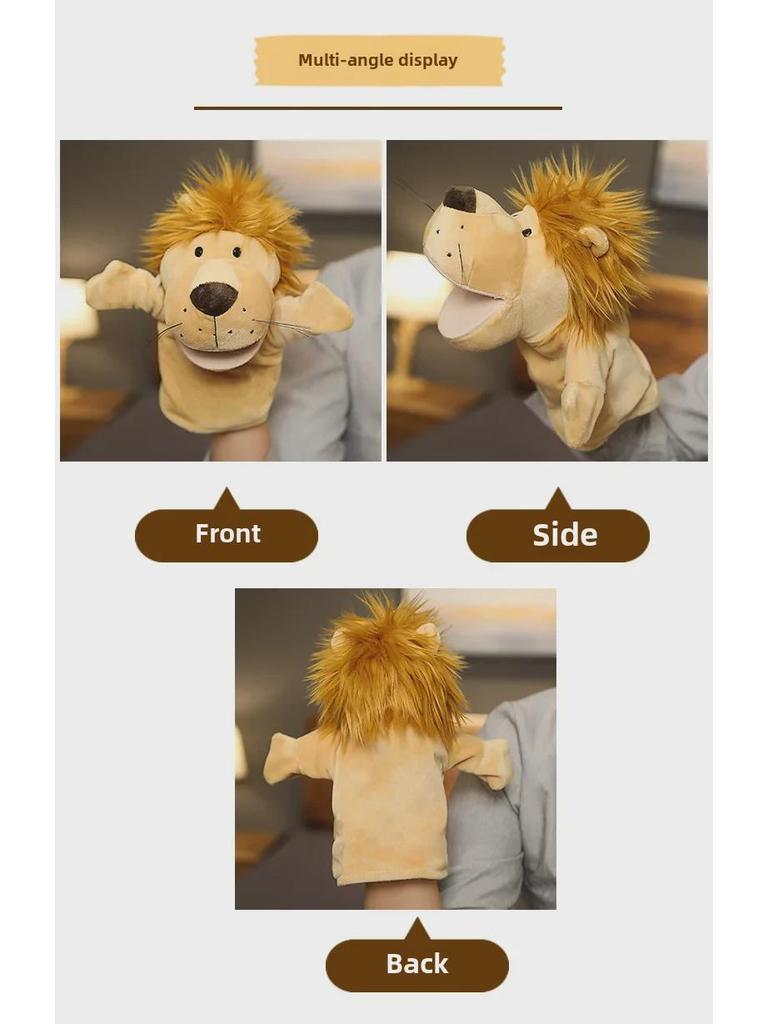 Plush Animal Hand Puppets: Interactive Monkey & Pig - Soothing Toy for Early Education & Parent-Child Play