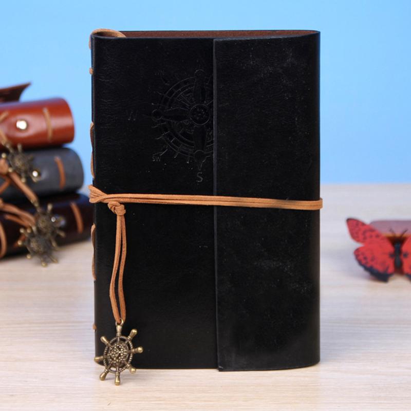 Retro Notebooks & Journals Agenda Binder Sketch Book Leather Soft Cover 14X10Cm Replaceable Kraft Paper Inner Korean Stationery