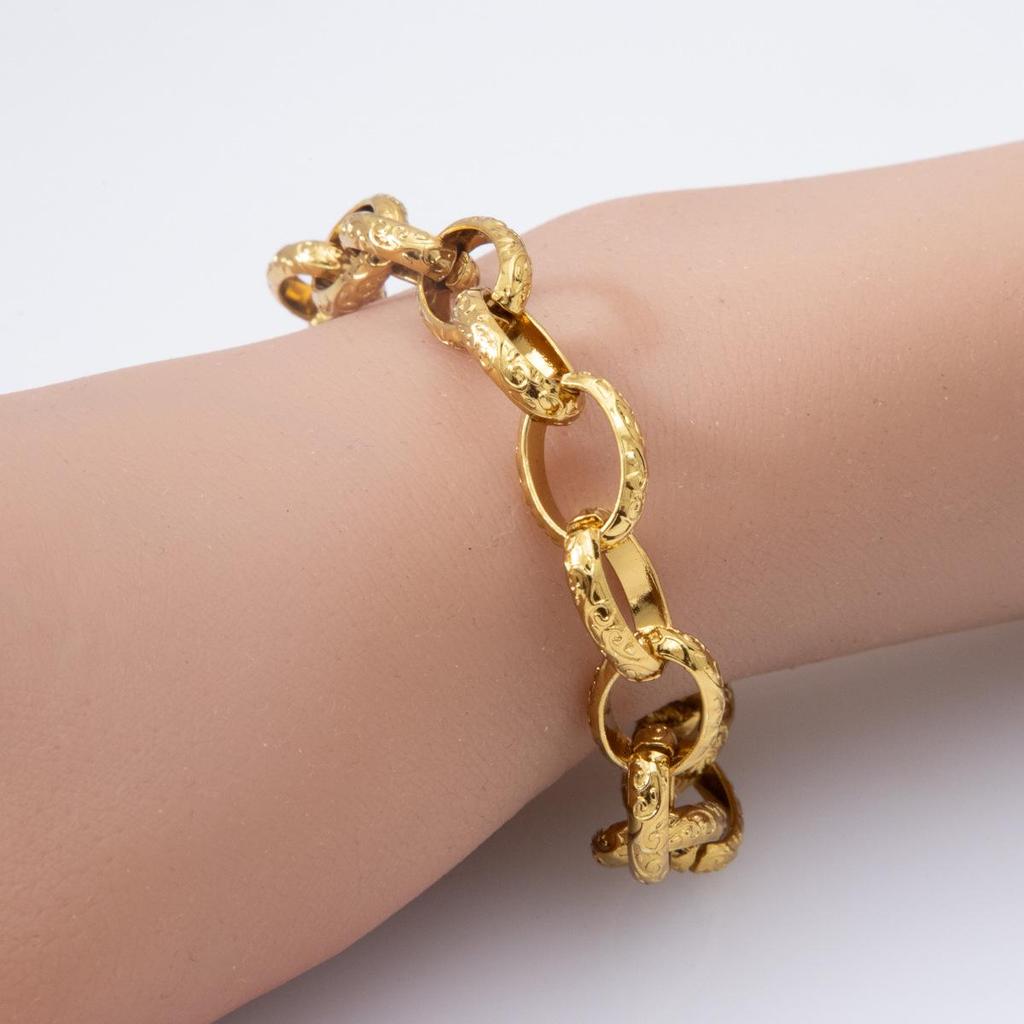 Bracciale Fenice in Acciaio Titanio Placcato Oro - Alla Moda High-End Stile Hip Hop per Donne