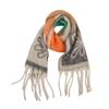 Autumn and winter new loop yarn imitation mohair jacquard small flower scarf