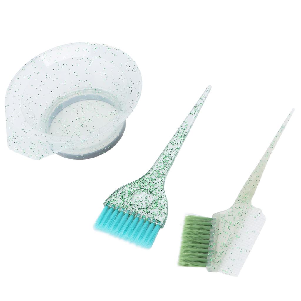 3pcs Hair Dye Kit Hair Coloring Brush Dyeing Mixing Bowl Double Side Brush Hairdressing Accessory