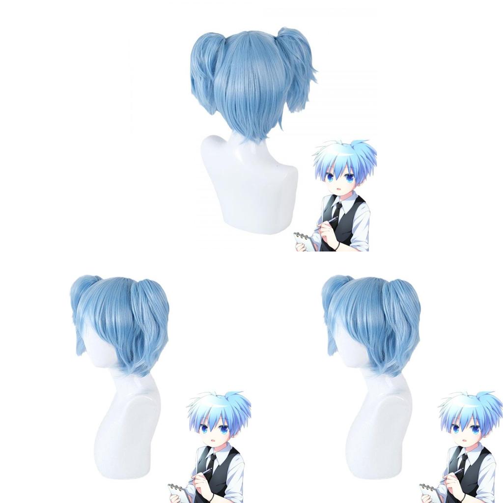 Assassination Classroom Shiota Nagisa Cosplay Wig With Double Ponytail For Costume Parties