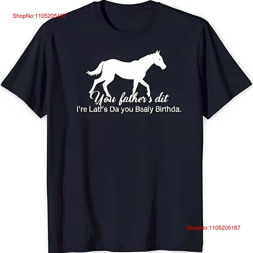 Funny Fathers Birthday T Shirt With White Horse Black Vintage Stretched Soft Unisex Designer Clothes Breathable