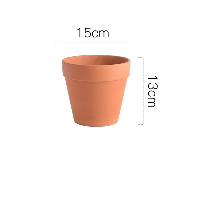 Terracotta Nordic Ceramic Flower Pot with Tray - Large, Coarse Pottery for Succulents and Pothos