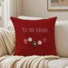 Christmas Red Santa Snowman Cushion Cover Linen Minimalist Soft  for Sofa Bed Home Room Decor
