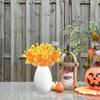 Artificial Fall Flowers Bundles for Outdoors Faux Mums Plants Decoration Plastic Shrubs Plants Home Porch Garden Yard