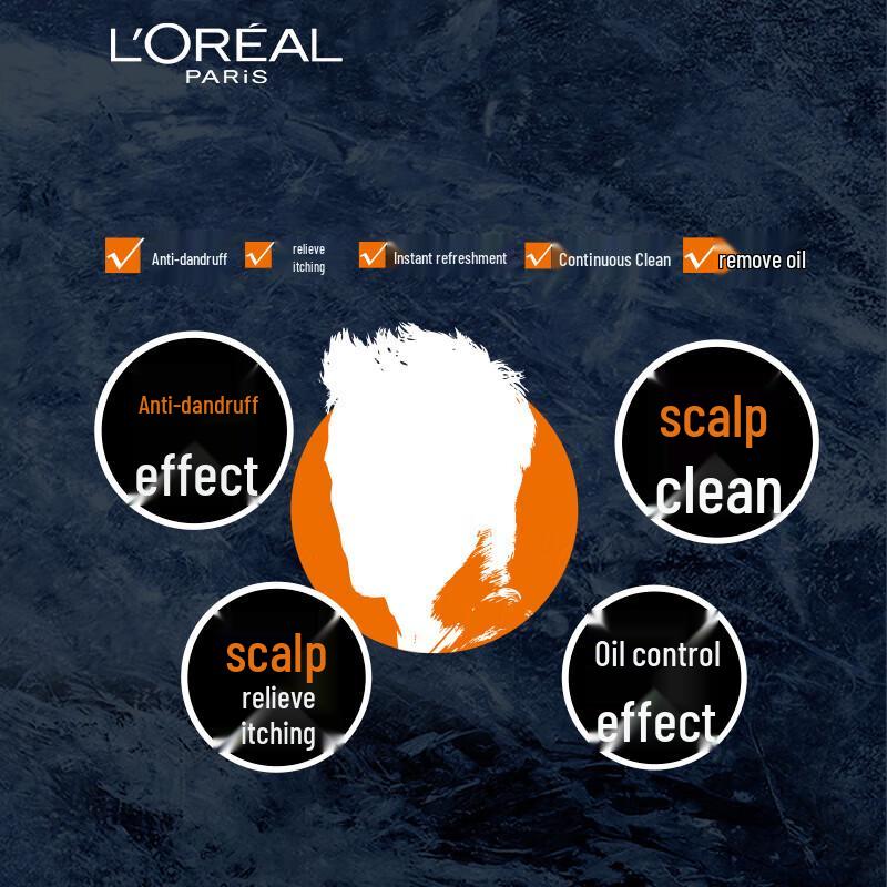 L'Oreal Men's Anti-Dandruff Charcoal Oil Control Shampoo