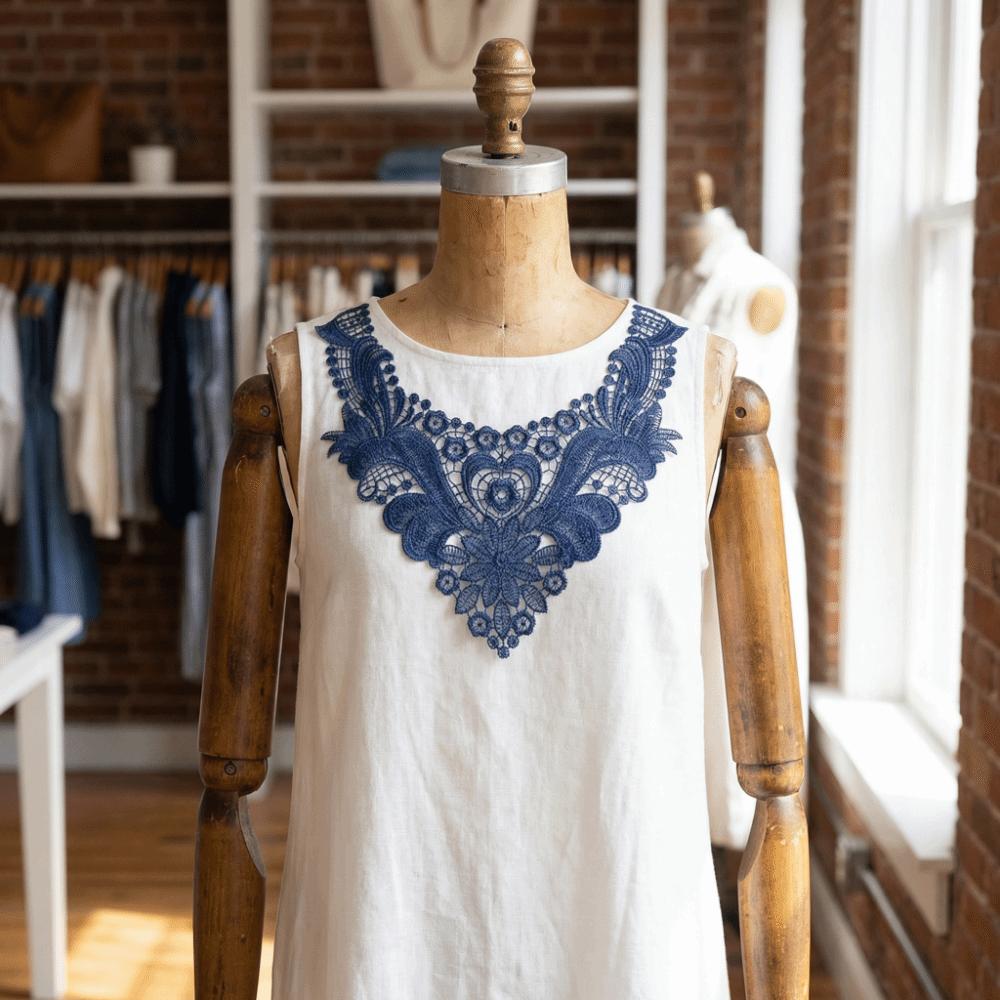 DIY Lace Neckline Sweet Embroidery Flower Collar Apparel Accessories Lace Trim  Women's Fashion