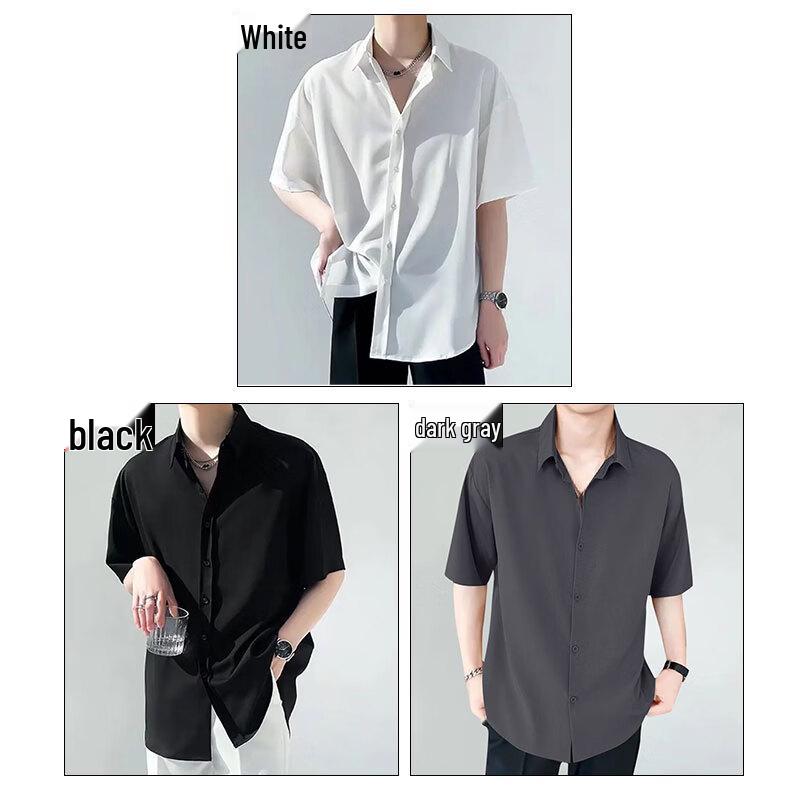 Jeanswest Men's Ice Silk Short-Sleeve Casual Shirt
