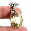 Natural Lemon Quartz Gemstone 925 Solid Sterling Silver Gift Pendant 1.3" E6d43